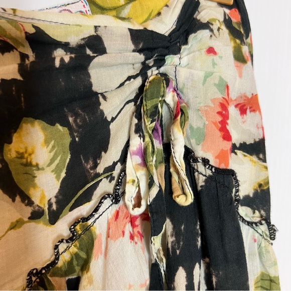 Vintage STEVE BARRAZA 100% Cotton Bohemian Asymmetric Midi Skirt. Size XS - Picture 5 of 10